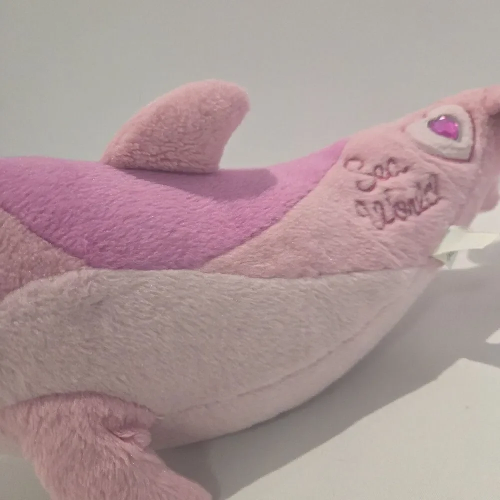 SeaWorld Pink Dolphin Plush 17